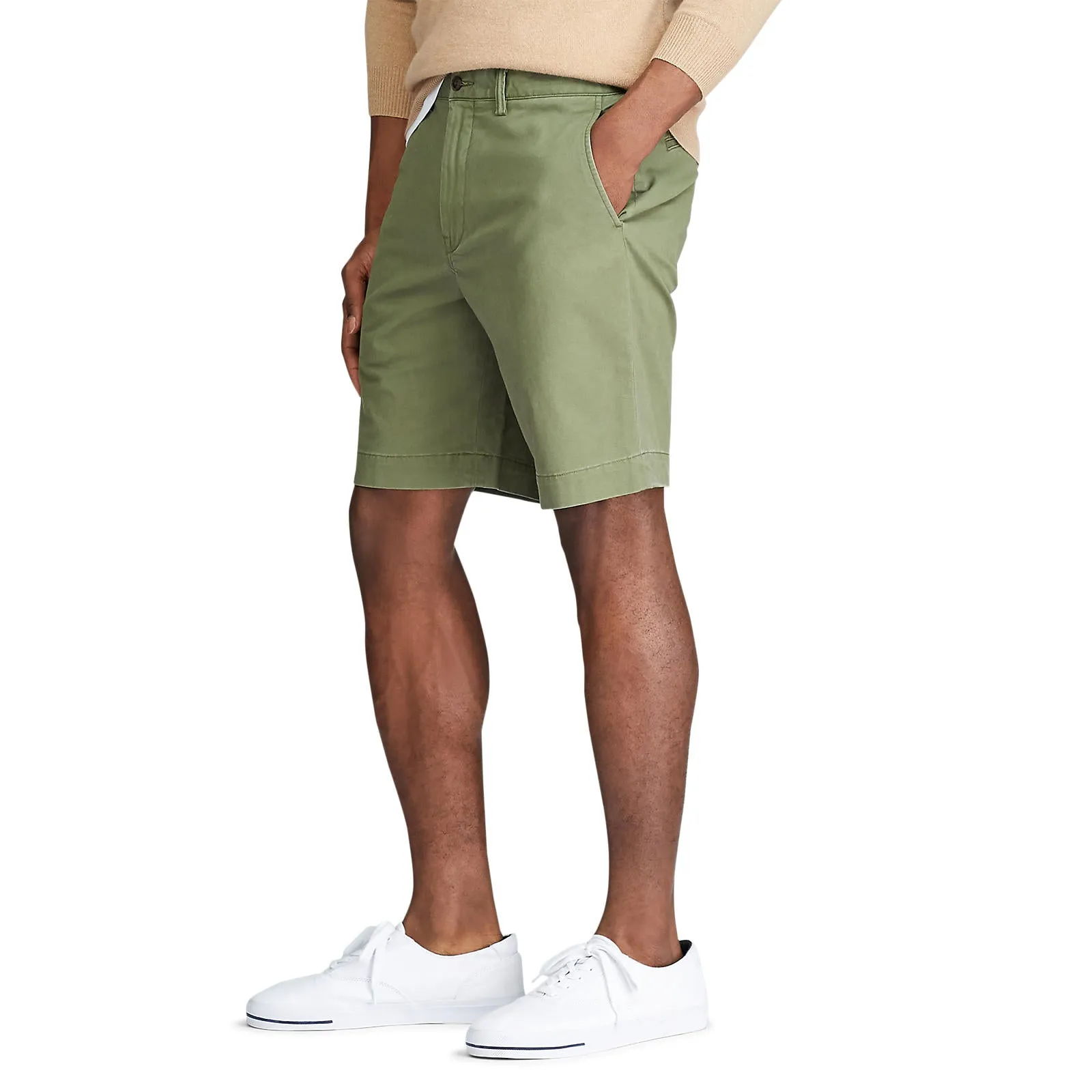 8 Inch Stretch Chino Short - Olive Green