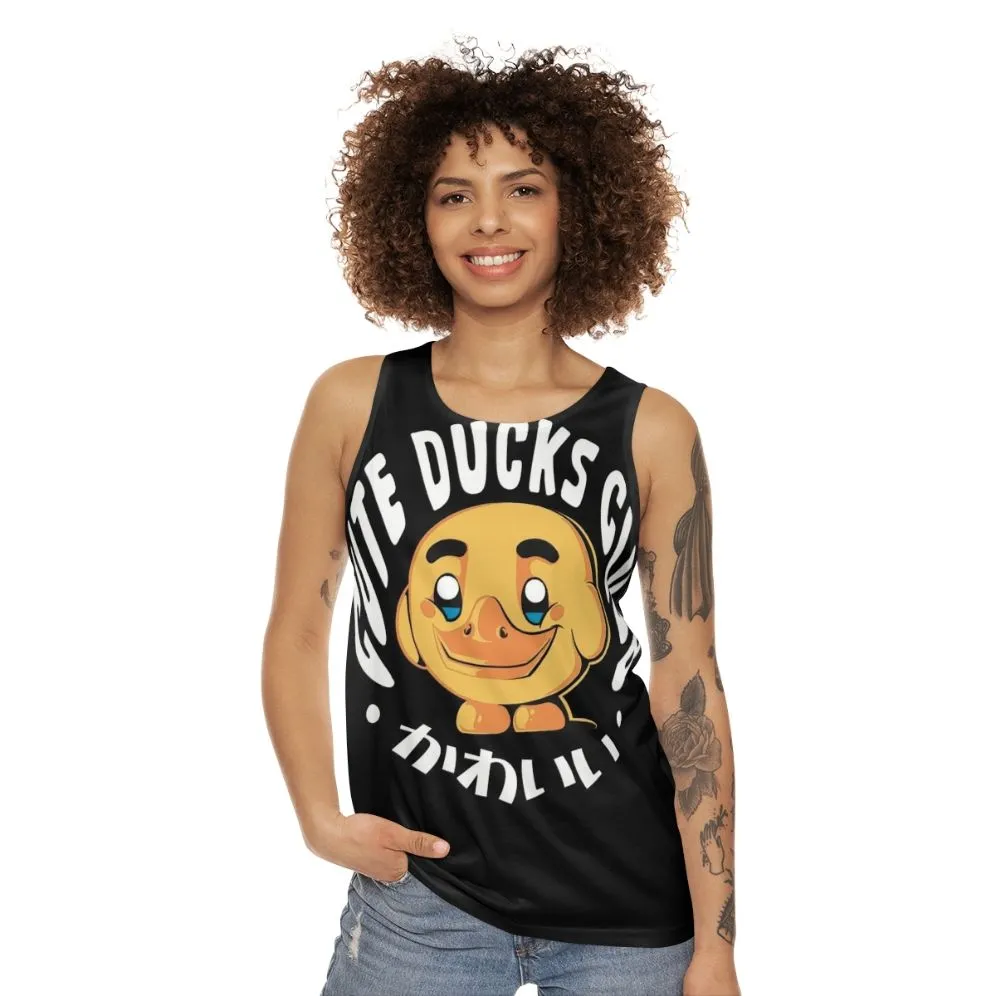 Adorable Ducks Unisex Tank Top for Stylish Animal Lovers