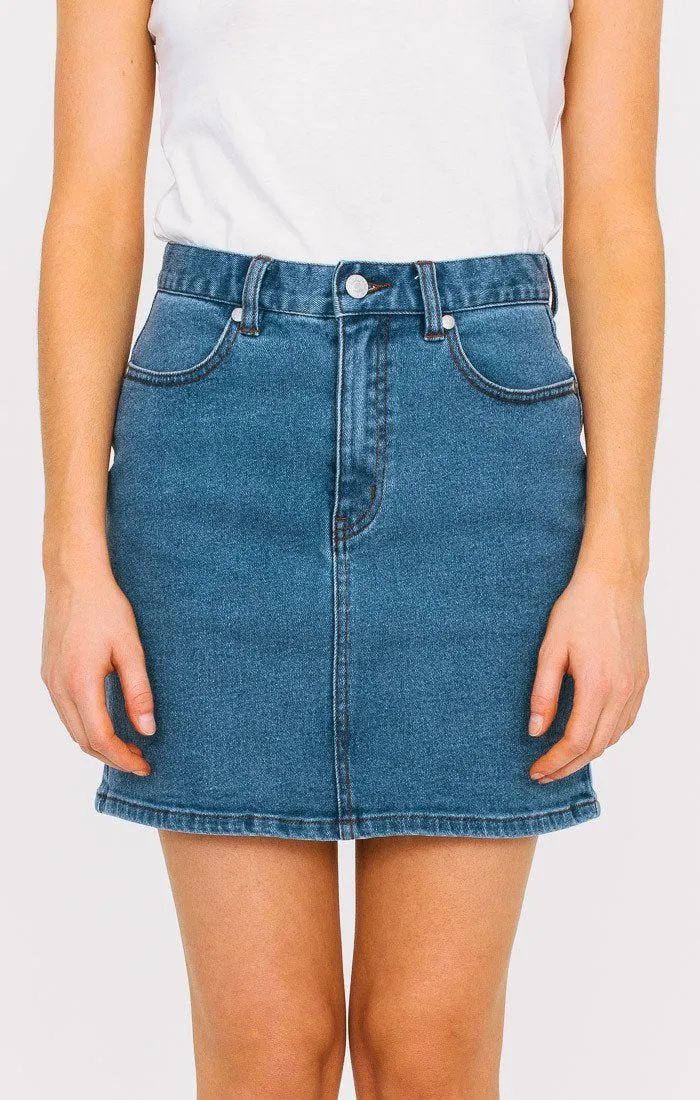 Afends Womens Chevy - Vintage Blue - Denim Skirt