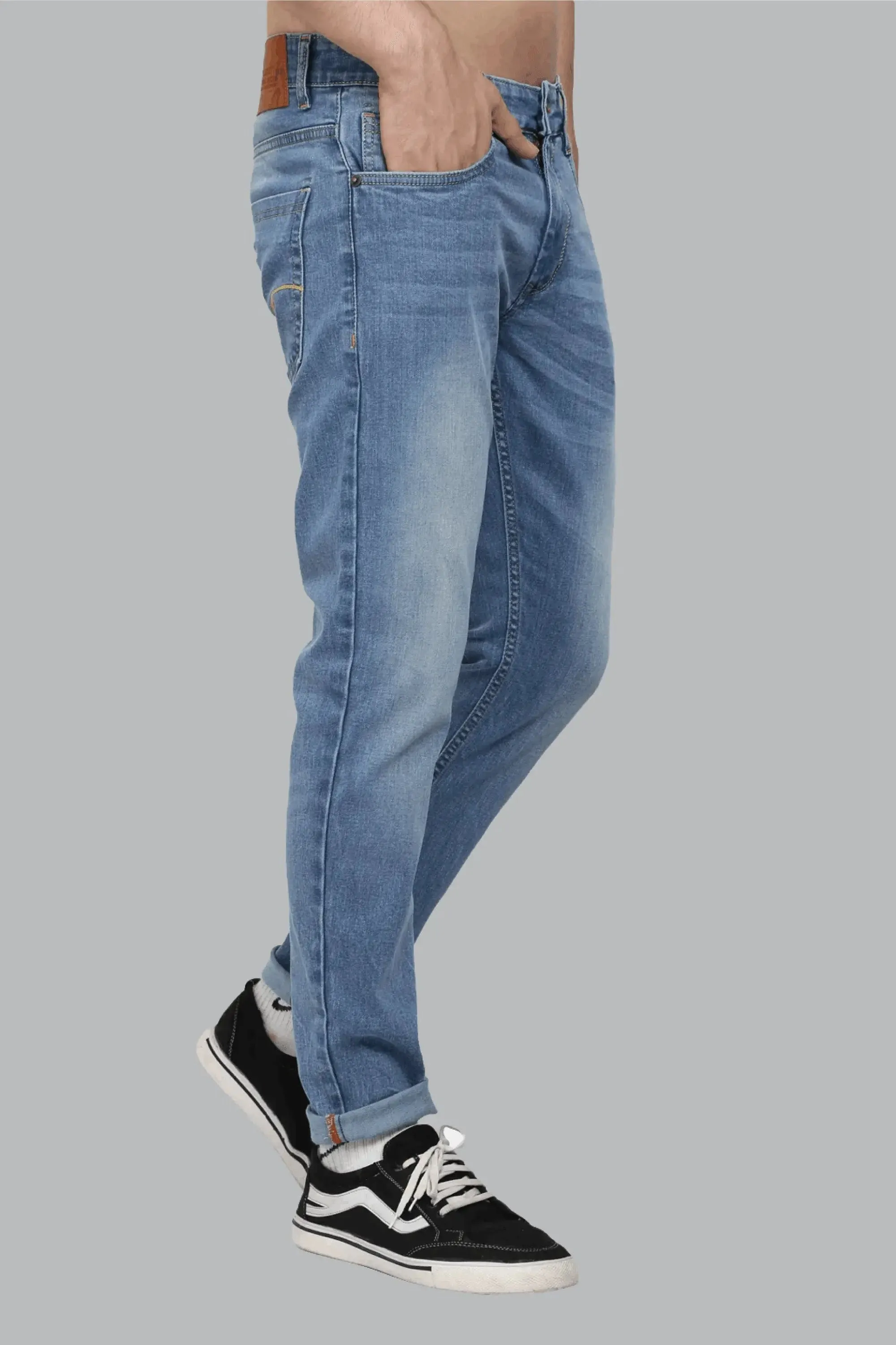 Ankle Fit Premium Light Blue Men's Denim Jeans