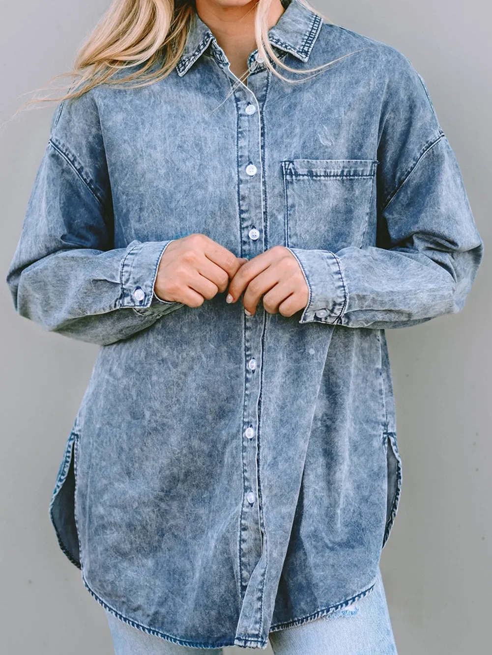 Asymmetrical Denim Jacket