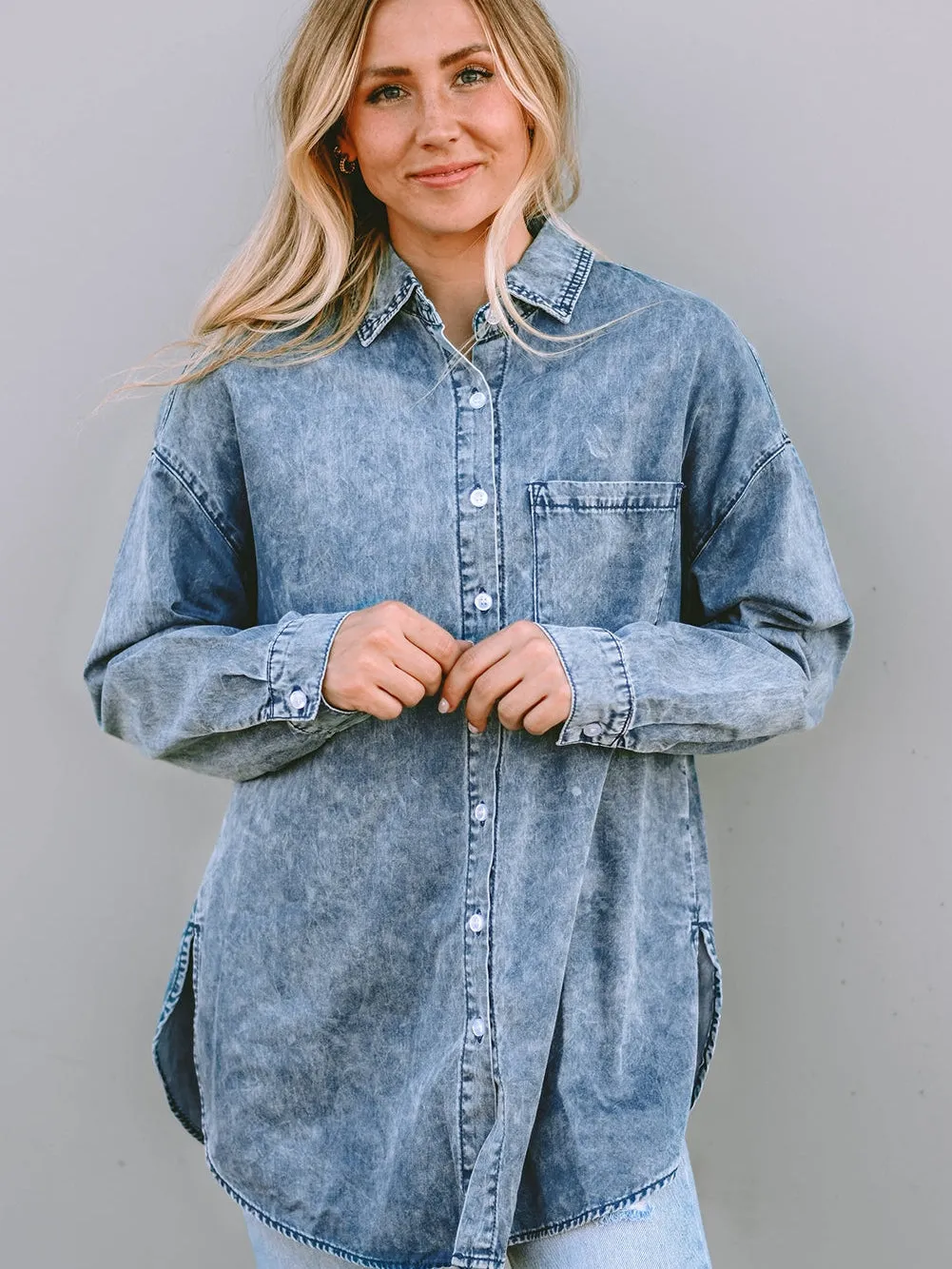 Asymmetrical Denim Jacket