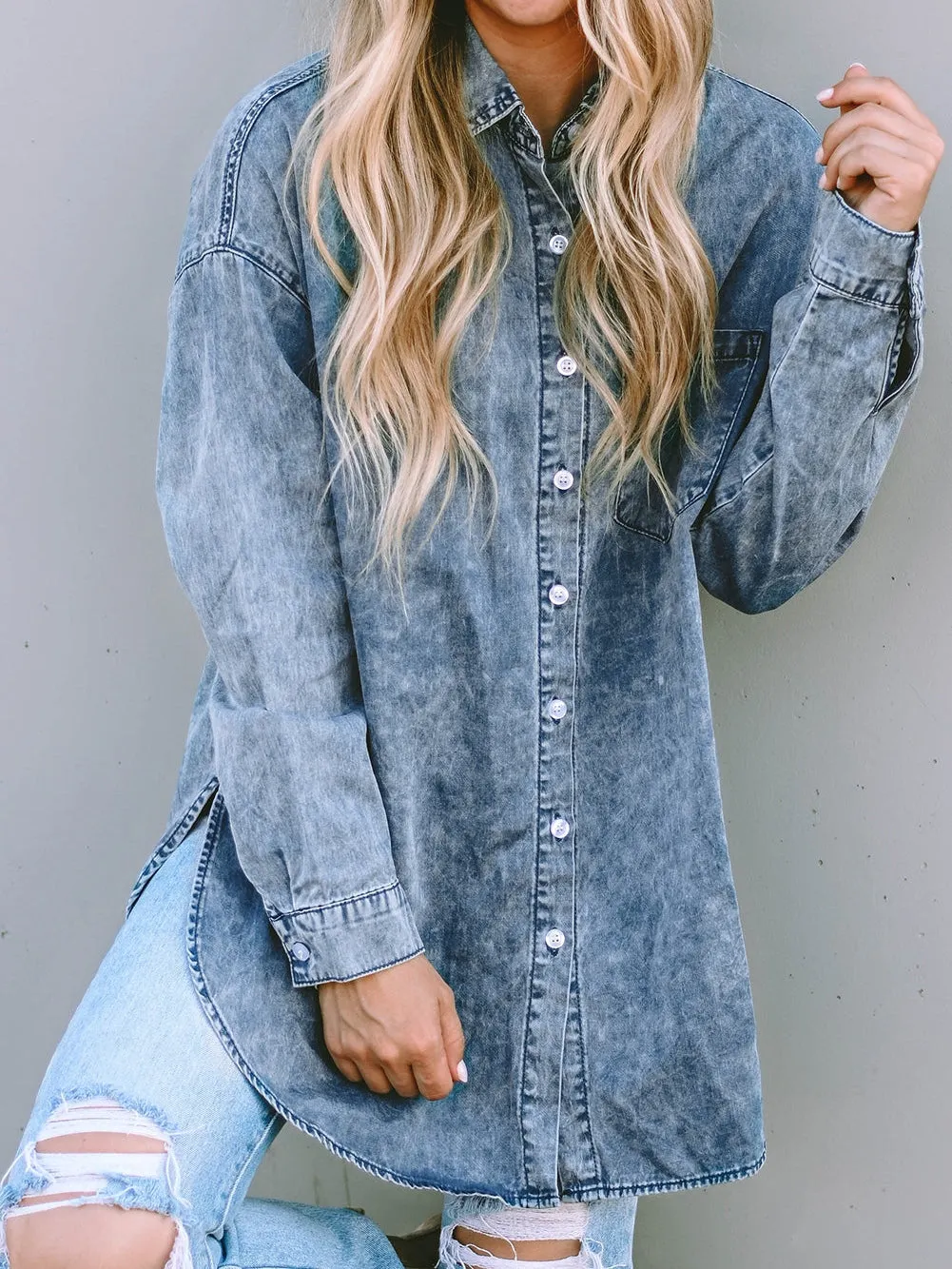 Asymmetrical Denim Jacket