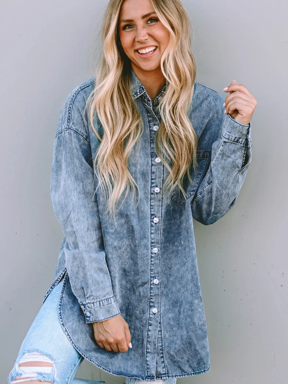 Asymmetrical Denim Jacket