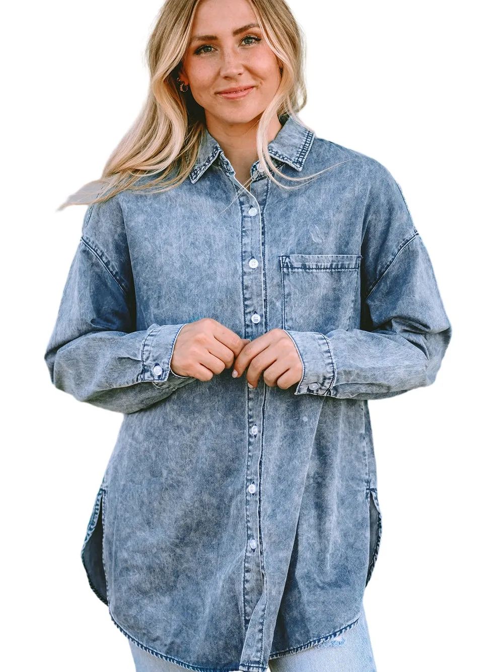 Asymmetrical Denim Jacket