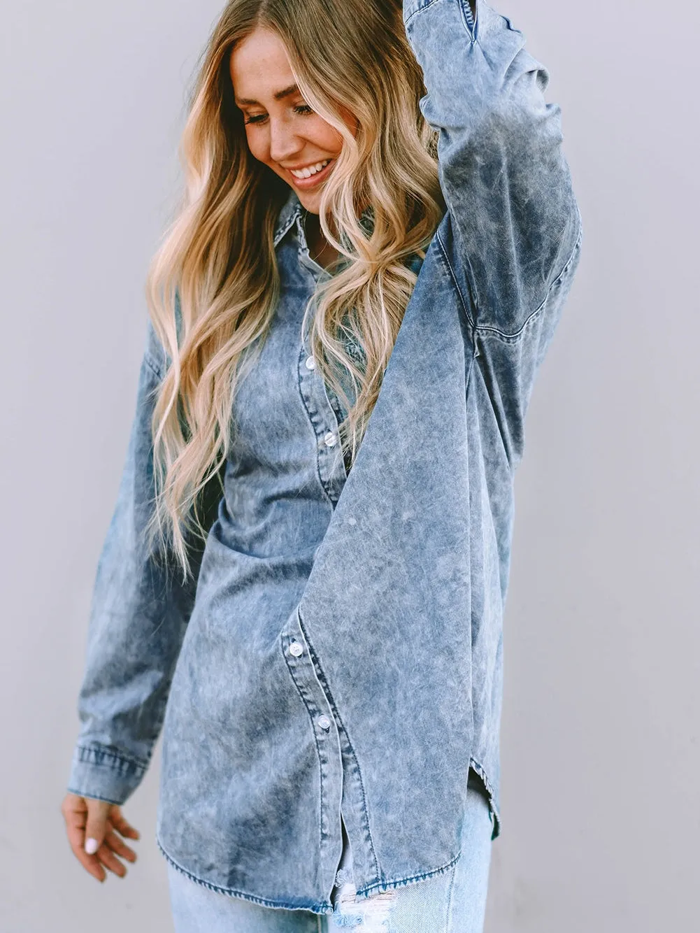 Asymmetrical Denim Jacket