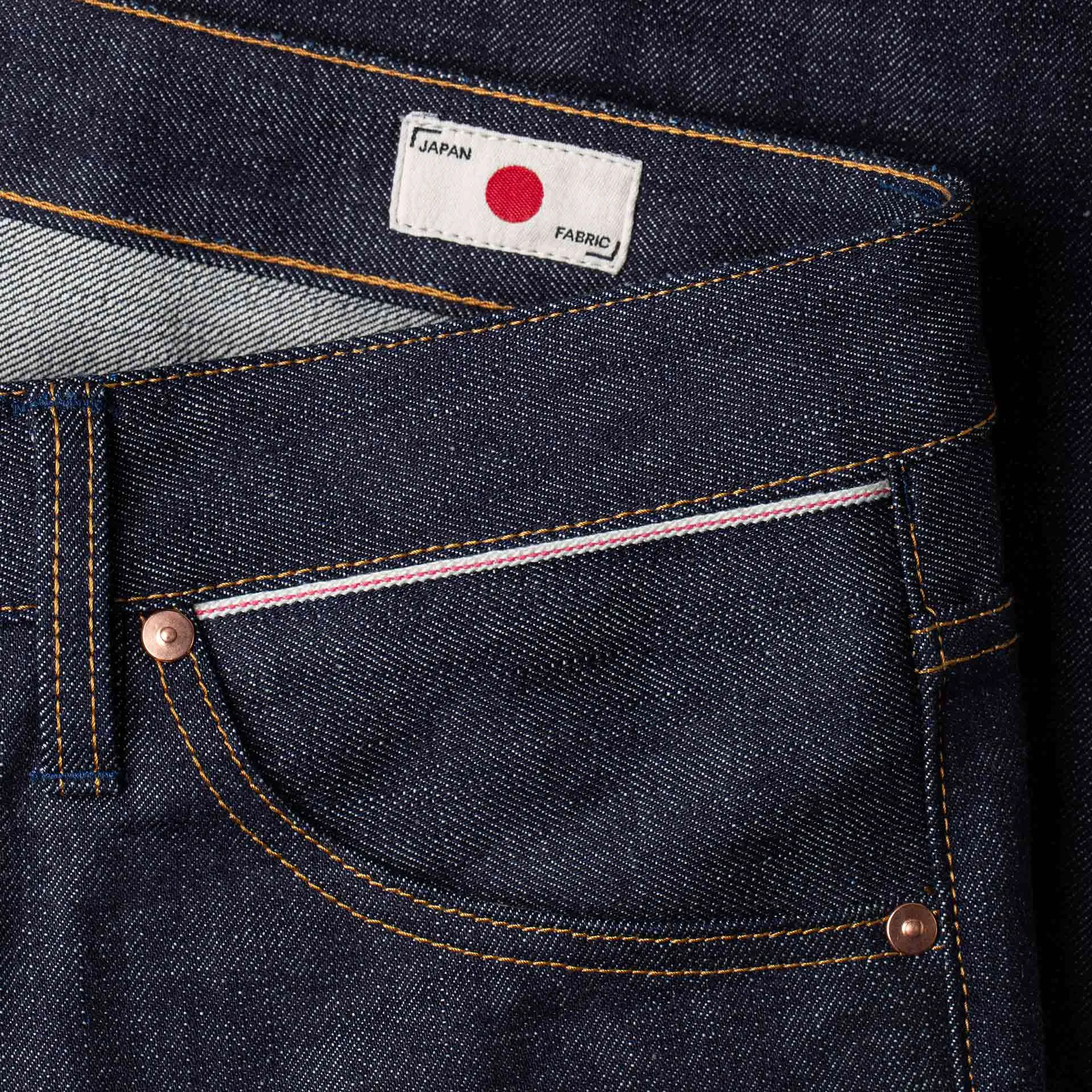 B-01 SLIM TAPERED 18 oz. dark indigo selvedge