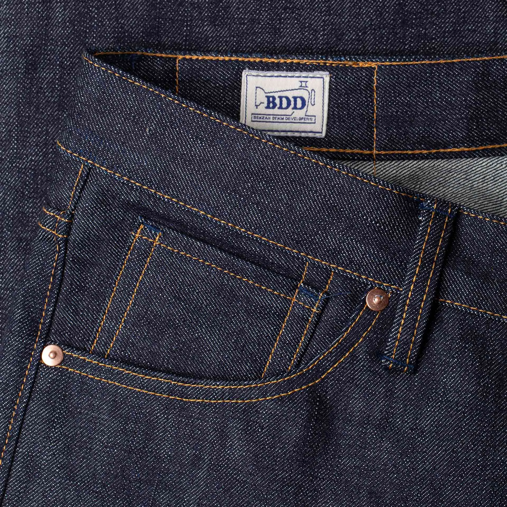 B-01 SLIM TAPERED 18 oz. dark indigo selvedge