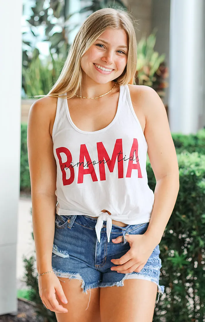 'Bama Iconic High Waisted Tie Tank