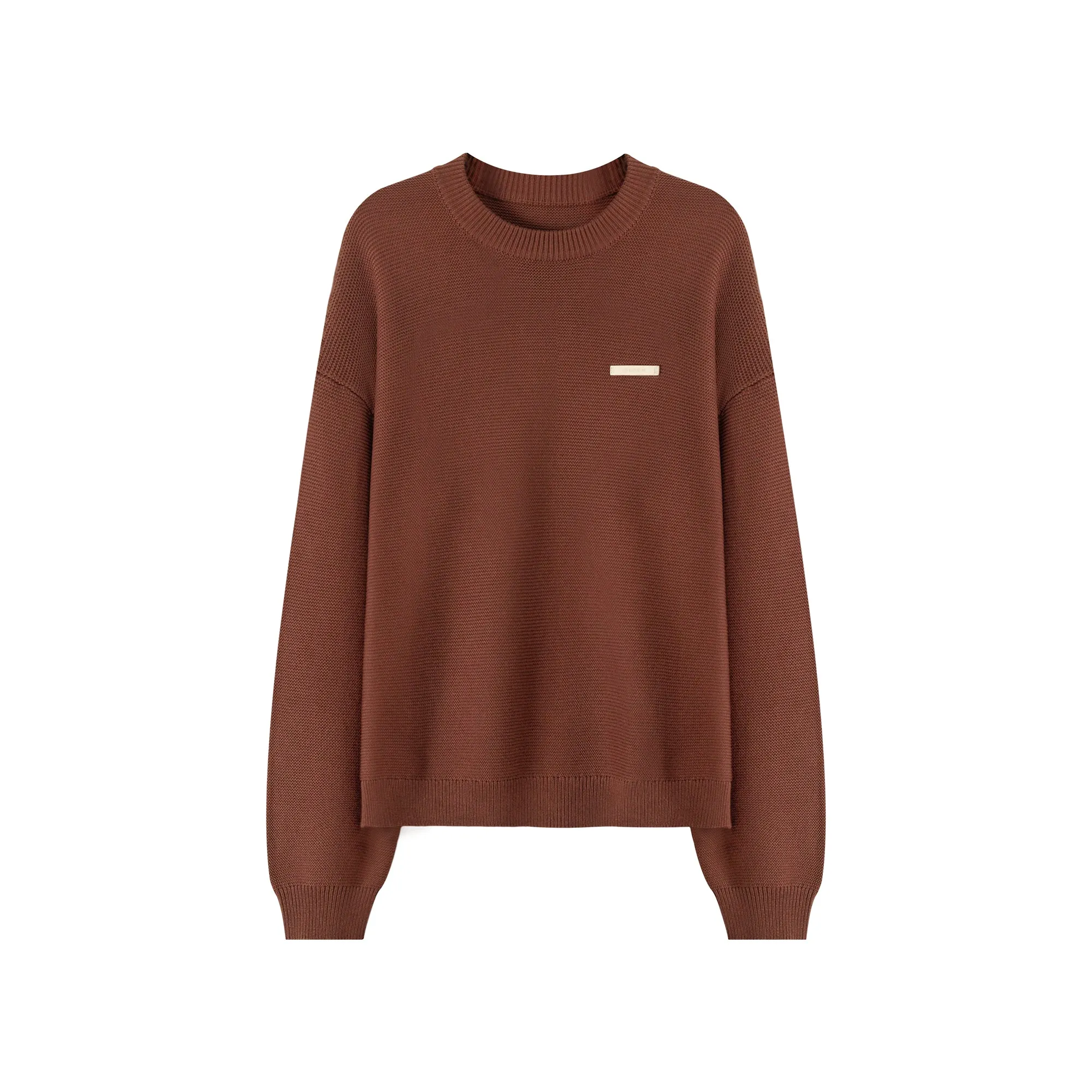 Basic Color Round Neck Sweatshirt