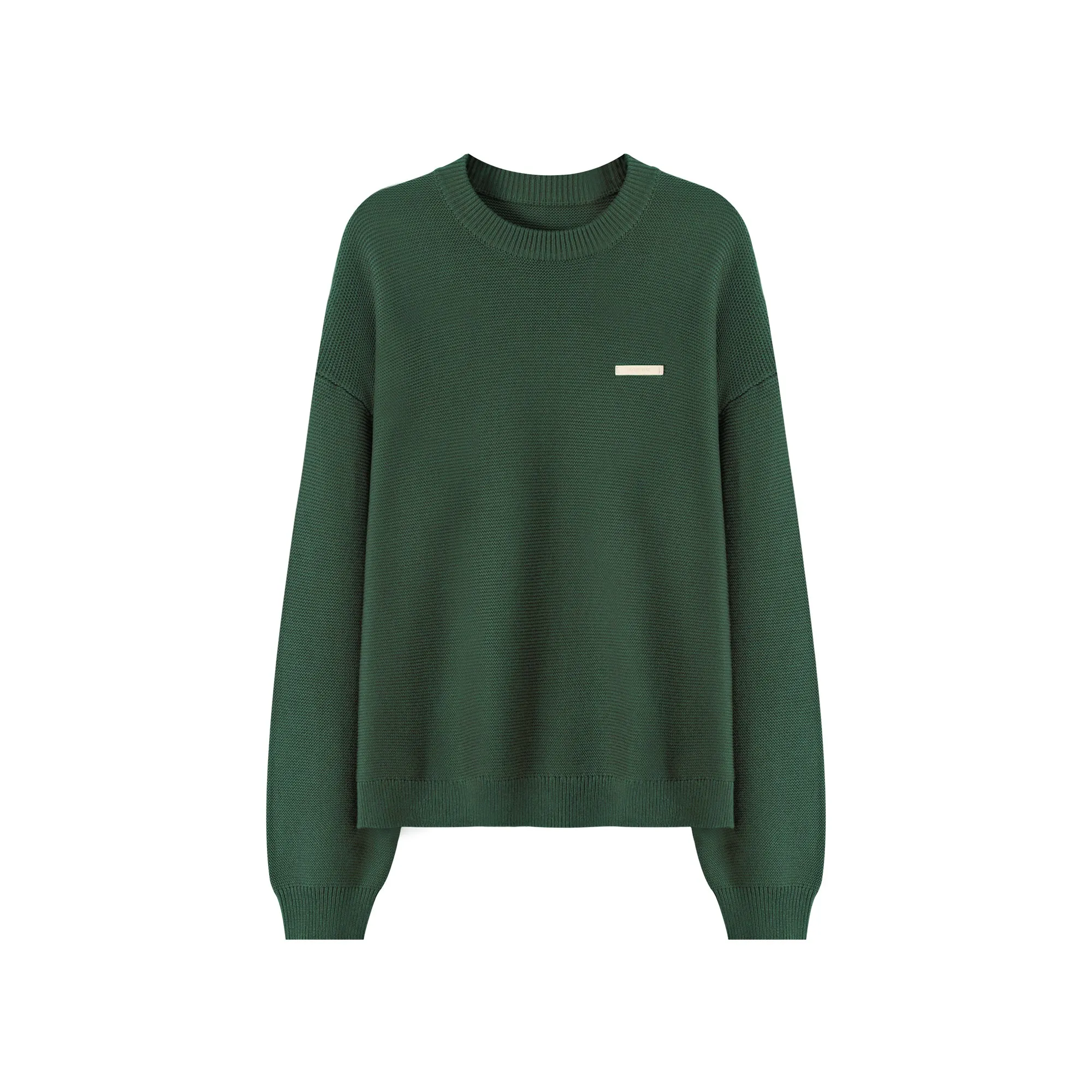 Basic Color Round Neck Sweatshirt