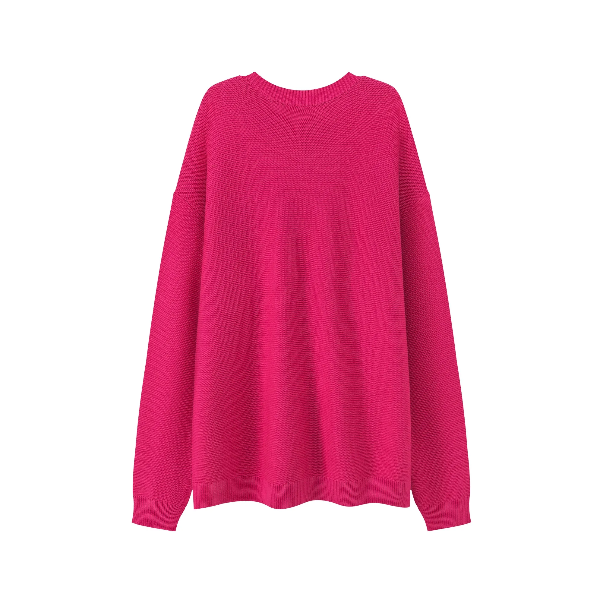 Basic Color Round Neck Sweatshirt