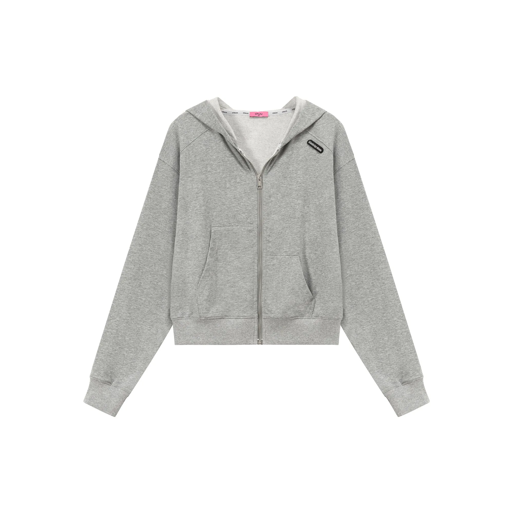 Basic Pocket Hooded Zip-Up