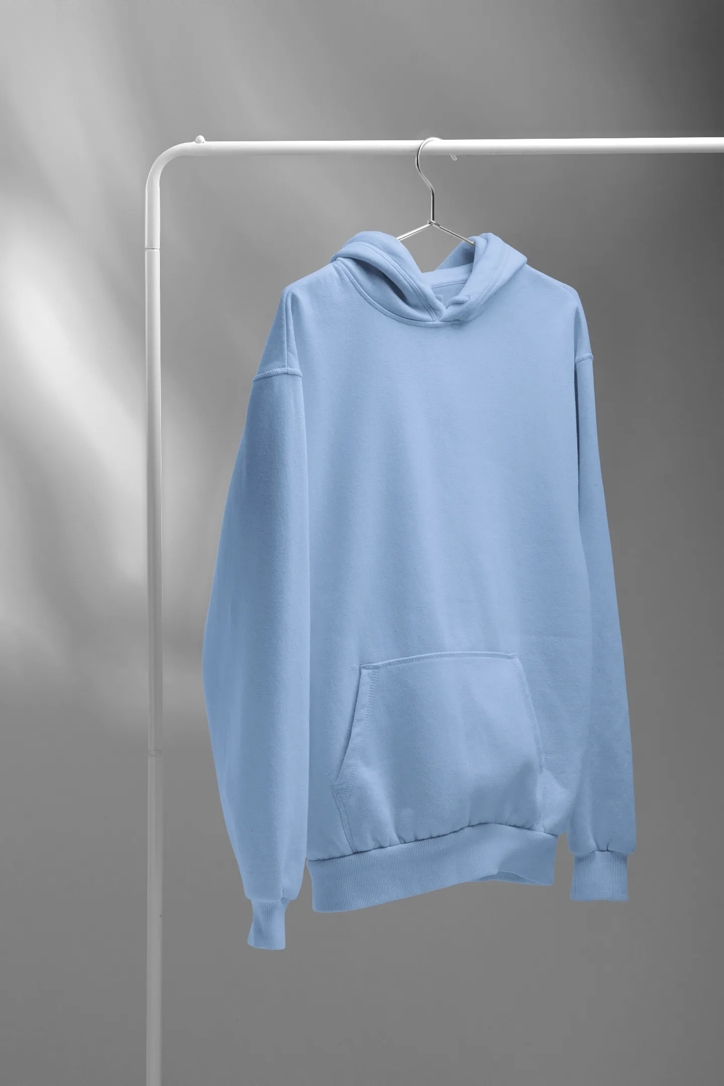 Basic Snow Blue Winter Hoodies