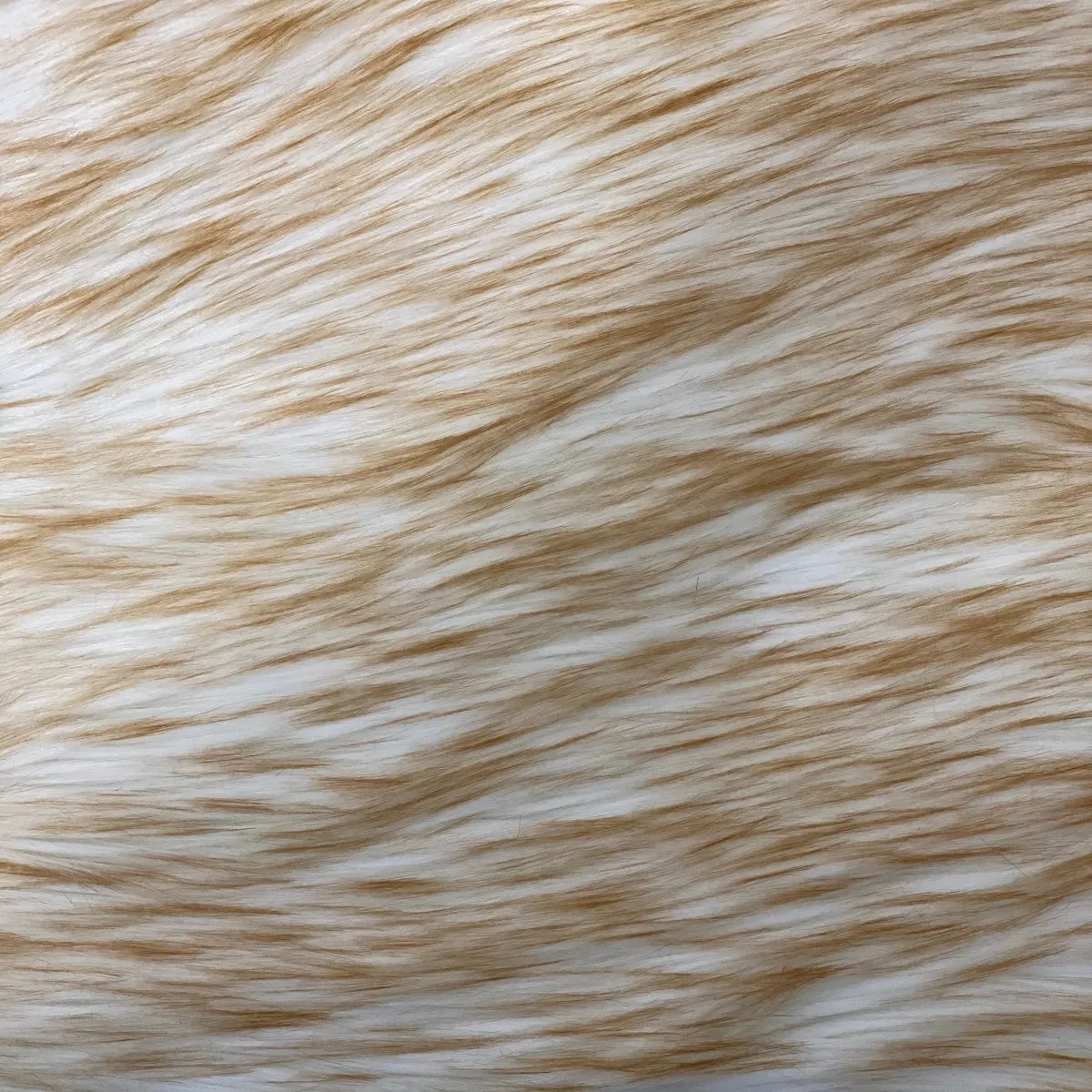 Beige Frost Tipped Husky Faux Fur Fabric