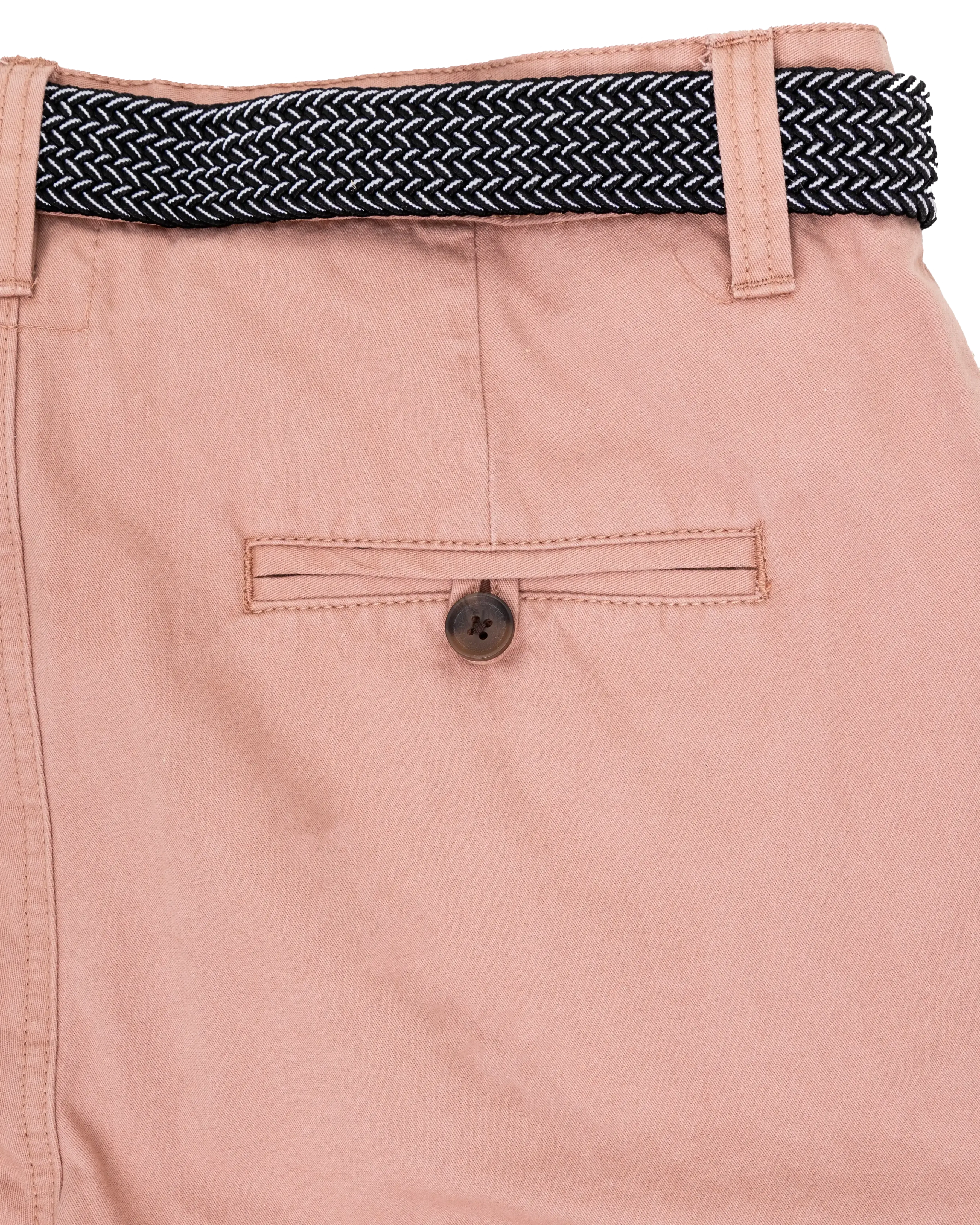 Belted Chino Walkshorts in Deep Pink