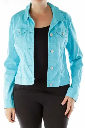 Blue Buttoned Denim Jacket