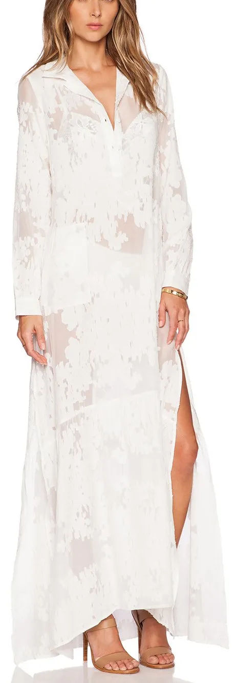 'Breezy' Maxi Dress, White