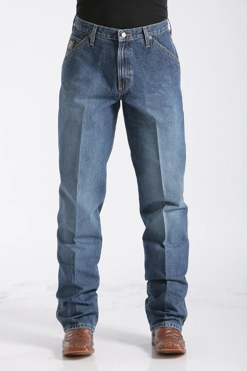 Cinch Silver Label Dark Stonewash Slim Fit Jean Style MB98034002