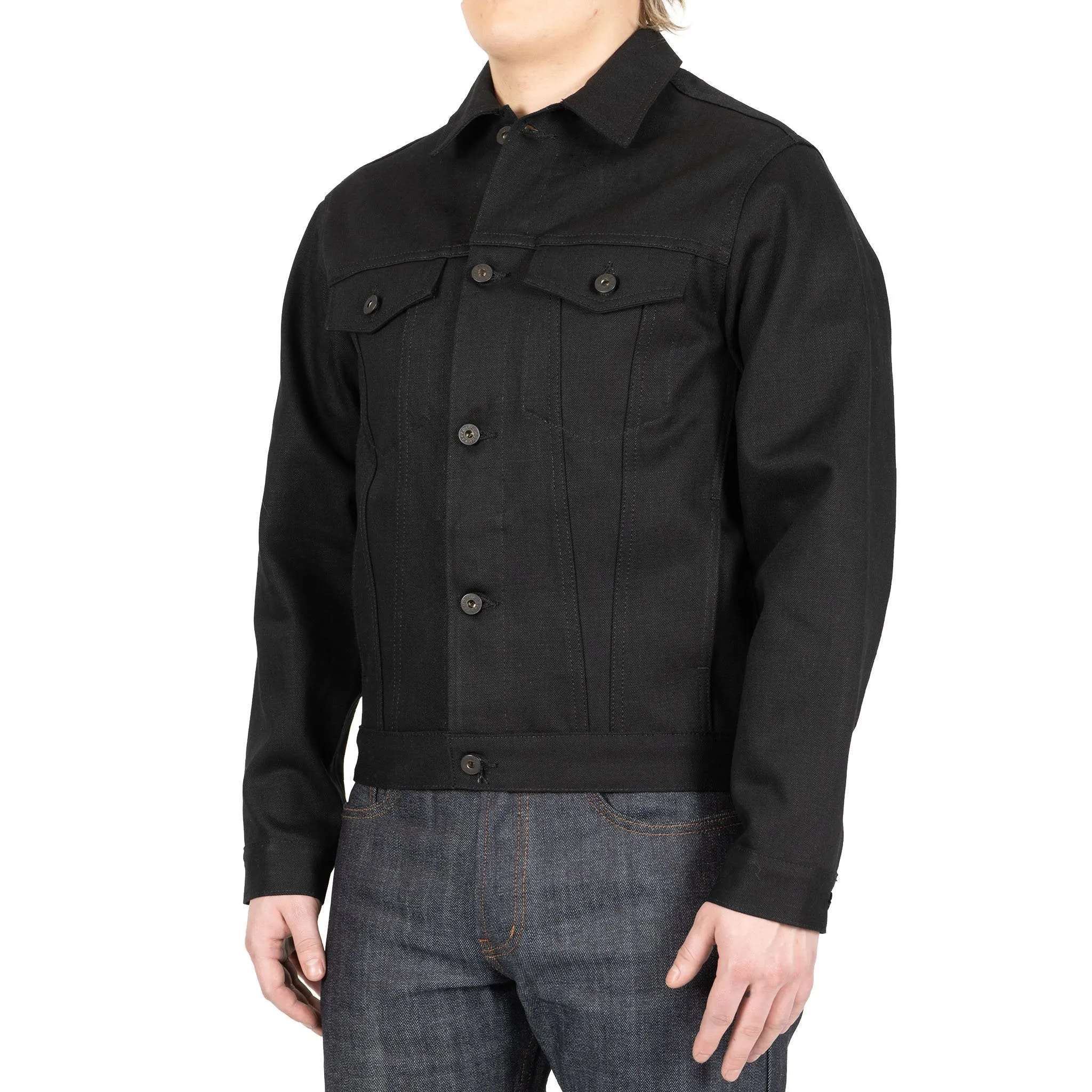 Denim Jacket - Solid Black Selvedge