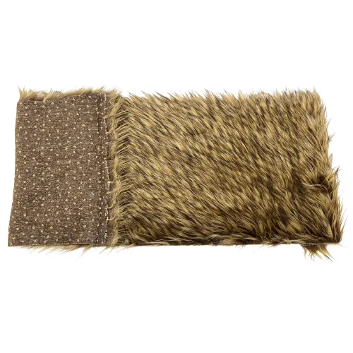 Dirty Beige Blonde Coyote Multicolor Faux Fur Shag Fabric