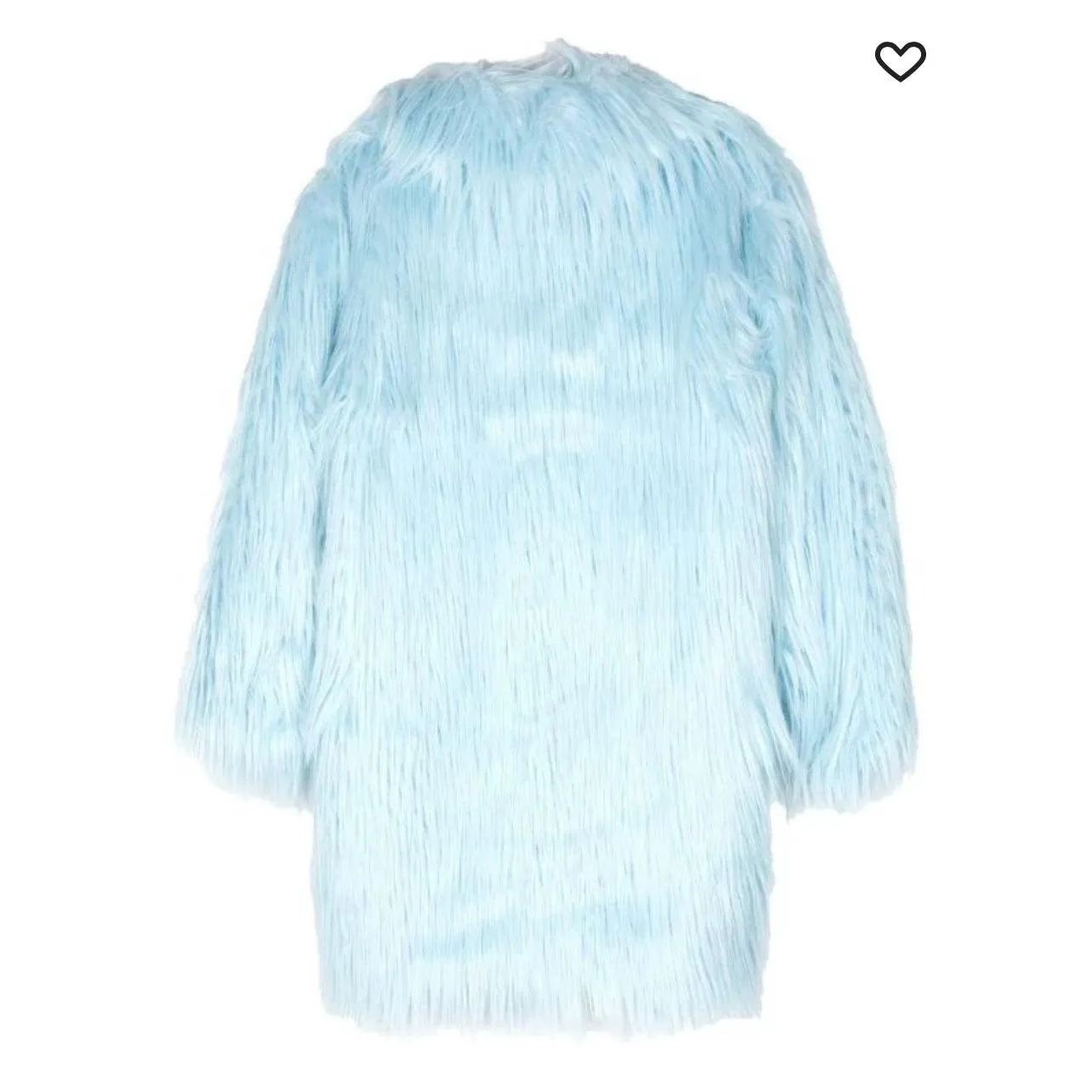 Girls Blue Faux Fur Jacket