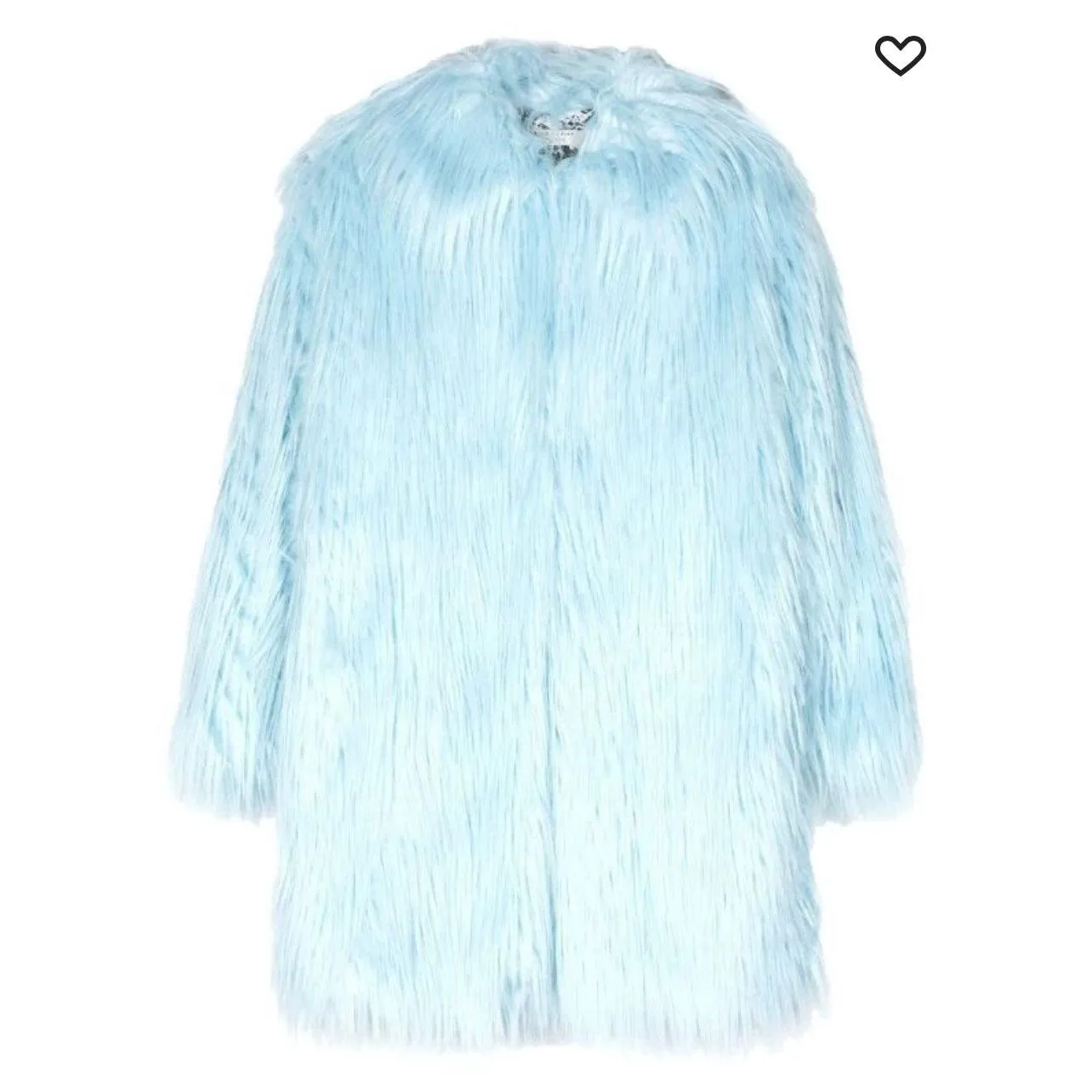 Girls Blue Faux Fur Jacket