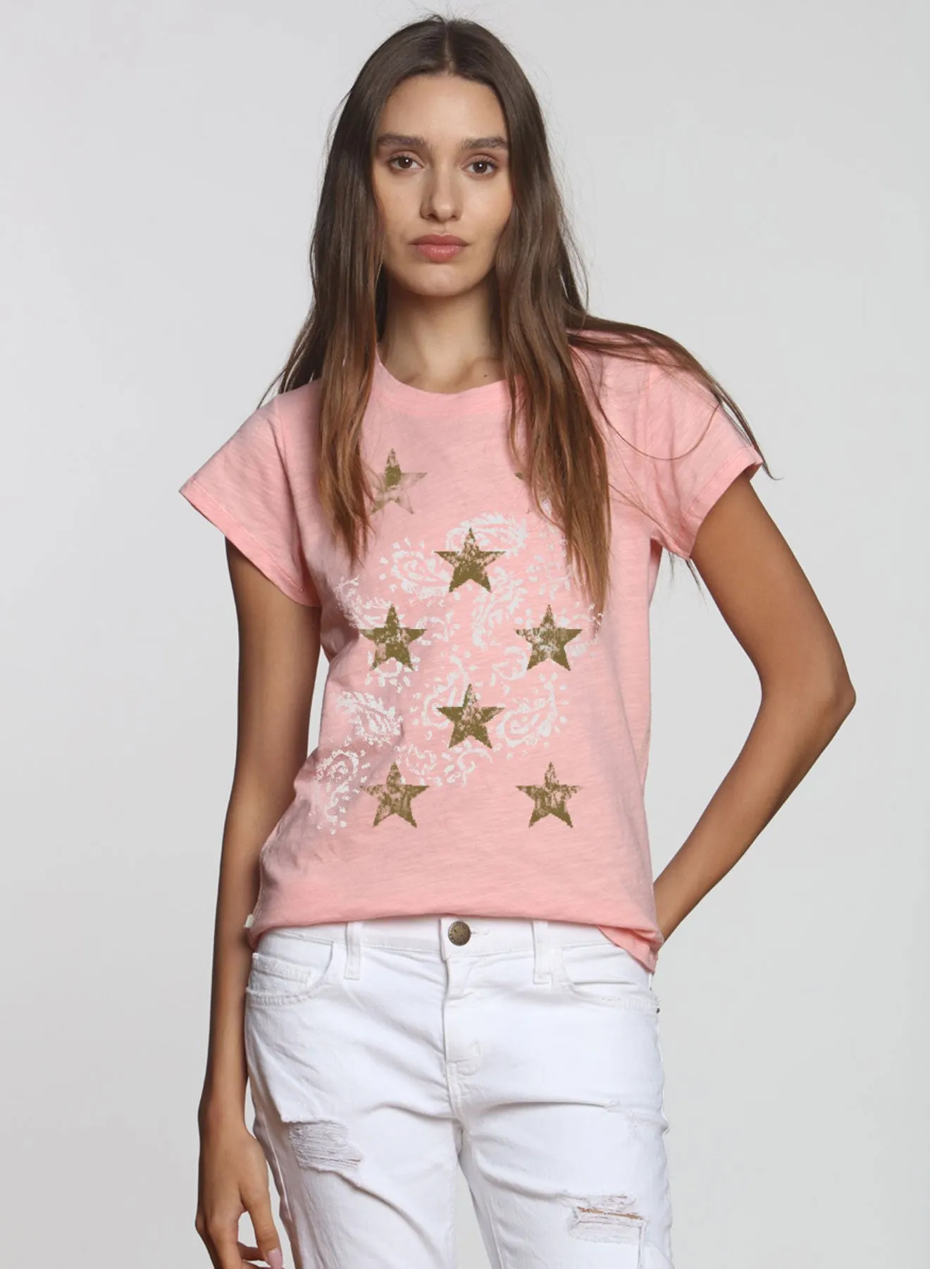 Graphic Ava Tee - Sherbet Paisley Stars