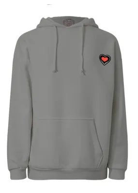 Grey Basic Heart Hoodie