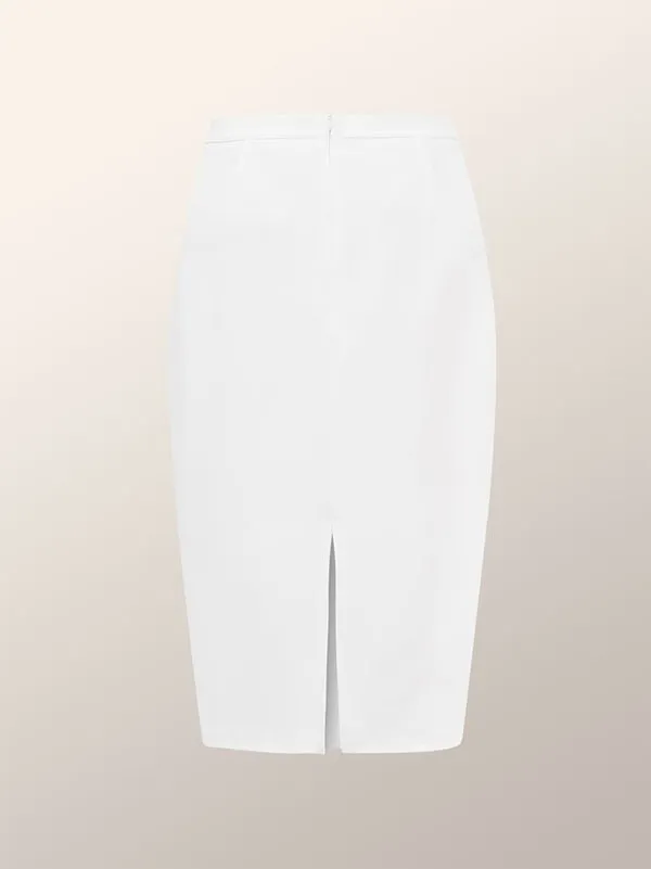 High Waisted Solid Color Zipper Skirts