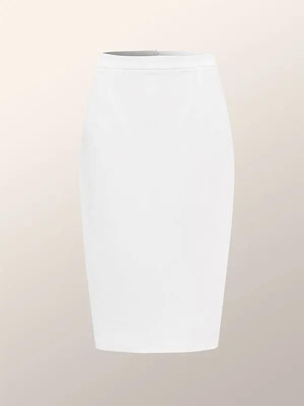 High Waisted Solid Color Zipper Skirts