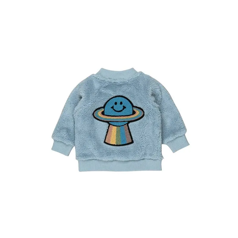 Huxbaby Rainbow Planet Fur Jacket