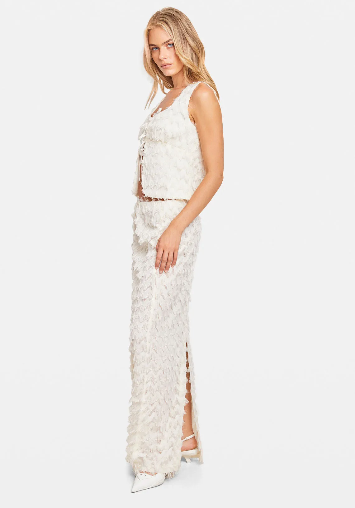 LAZLO MAXI SKIRT WHITE