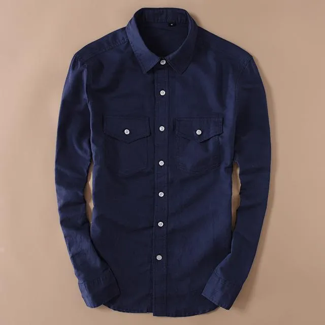 Linen Shirts Men's Casual Shirts Long Sleeve Shirts