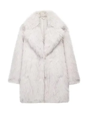 Luxurious Winter Essential Faux Fur Lapel Coat