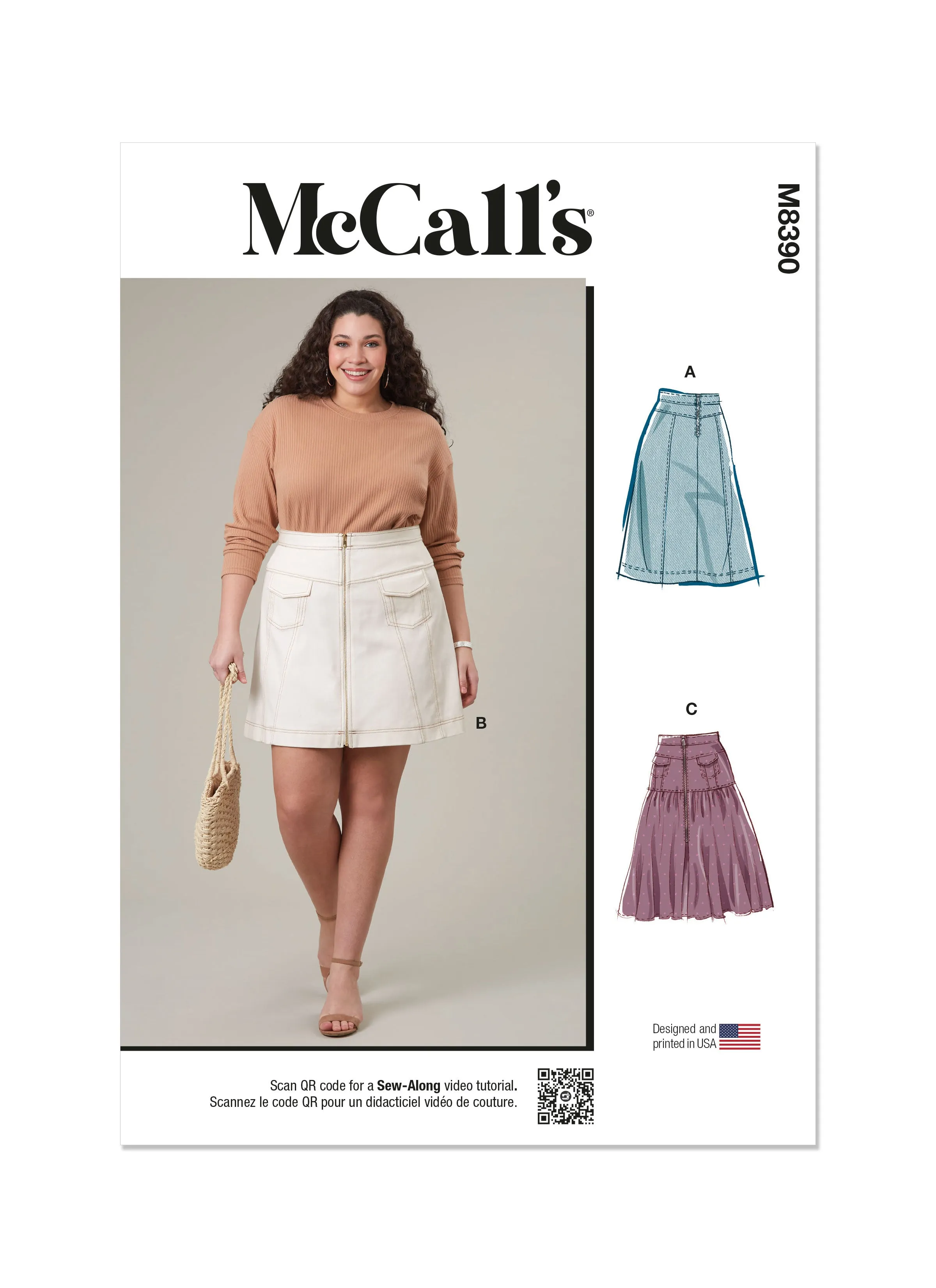 McCall's sewing pattern 8390 Women's Skirts