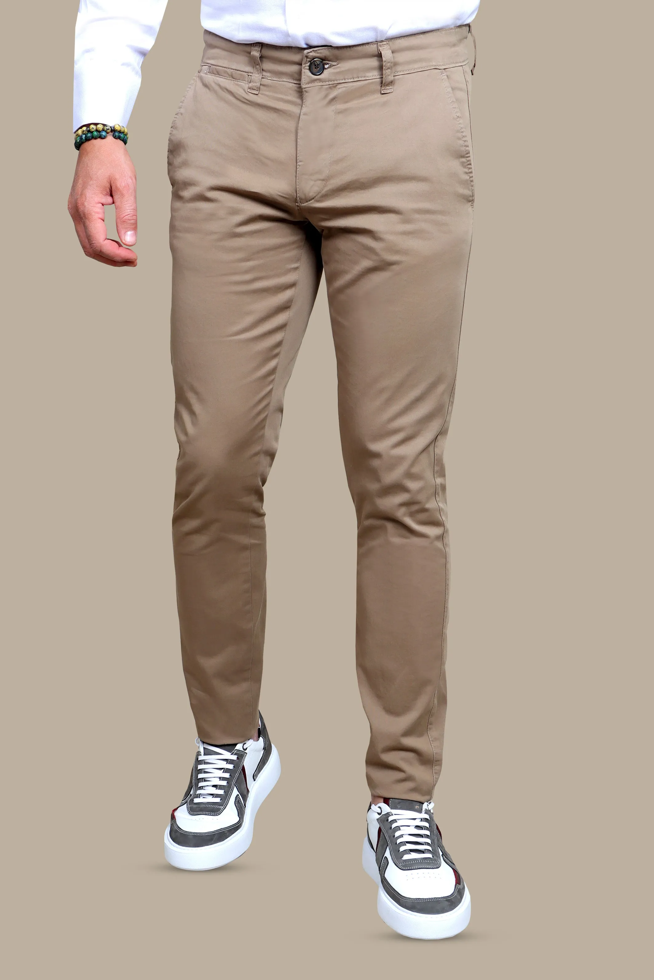 Olive Slim Fit Chino Trousers