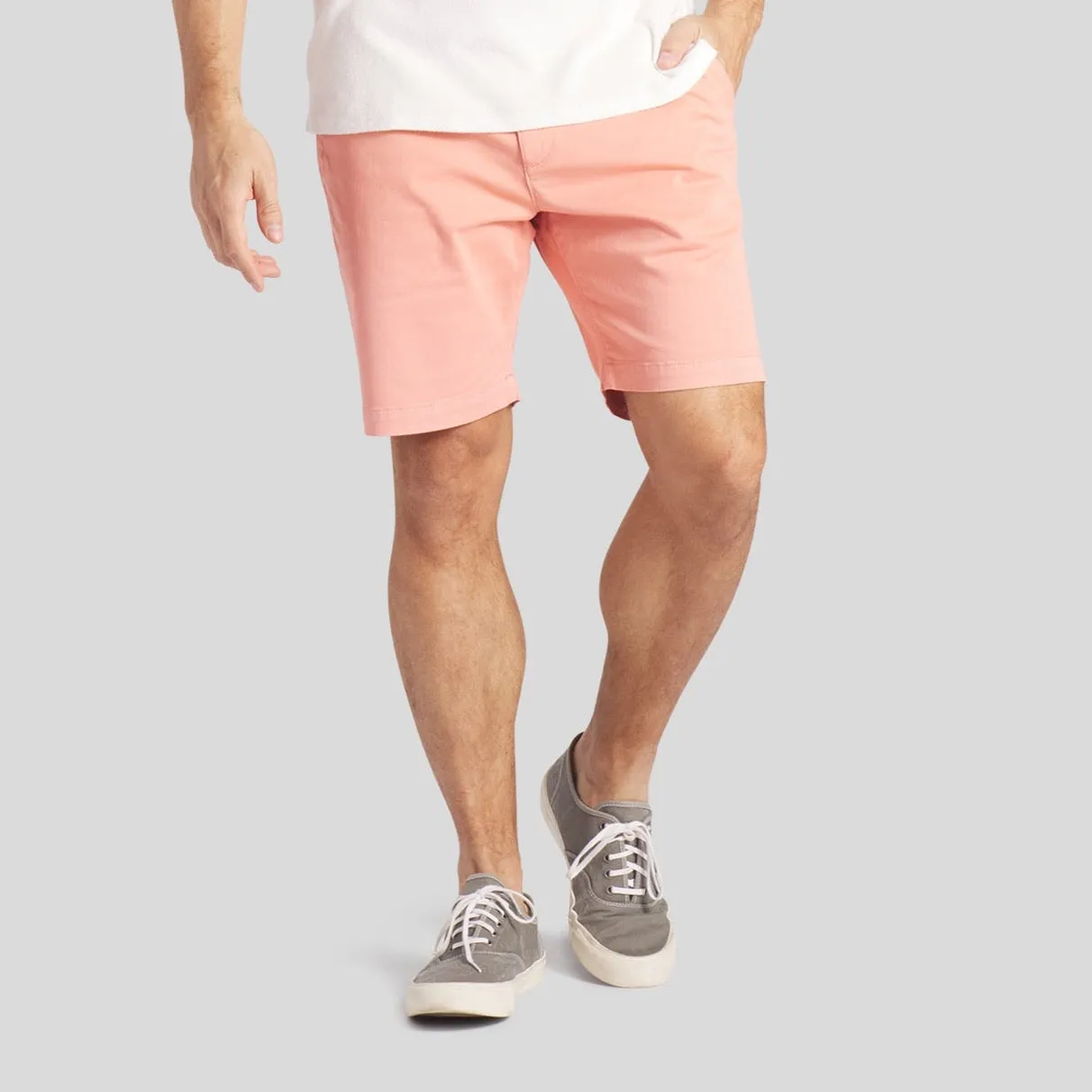 Precision Stretch Chino Shorts 8" - Coral Haze