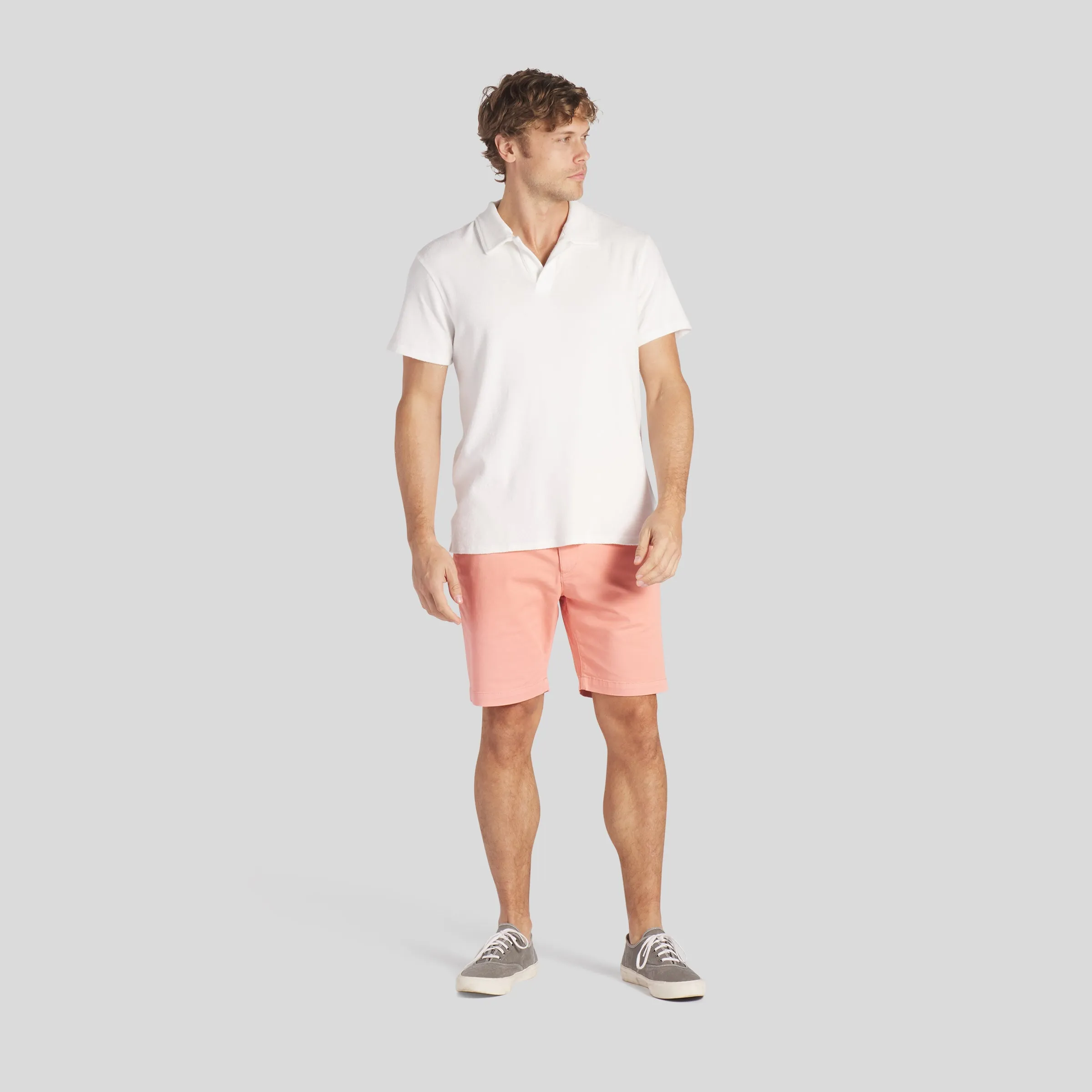 Precision Stretch Chino Shorts 8" - Coral Haze