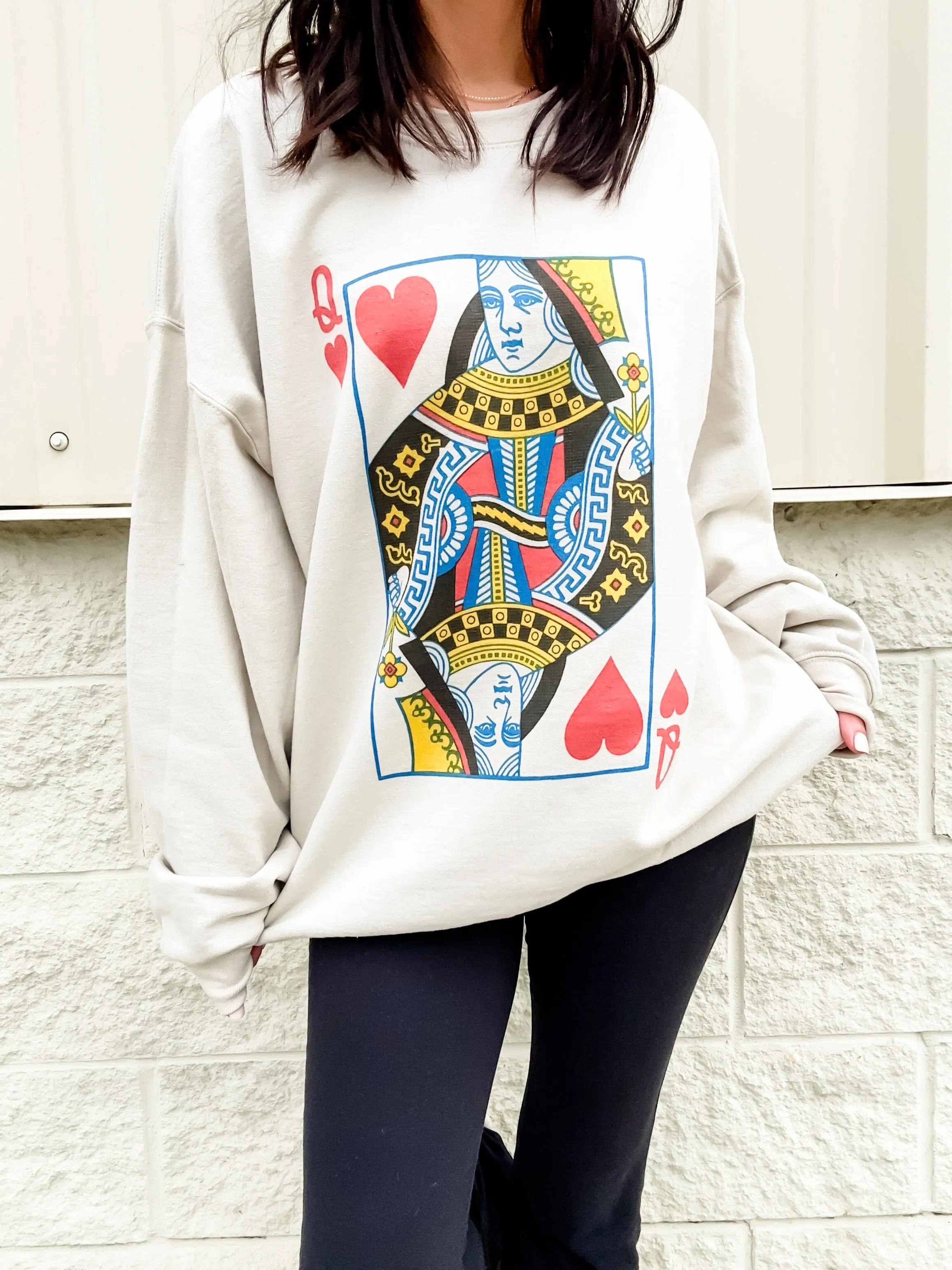 Queen Of Hearts Graphic Sweatshirt