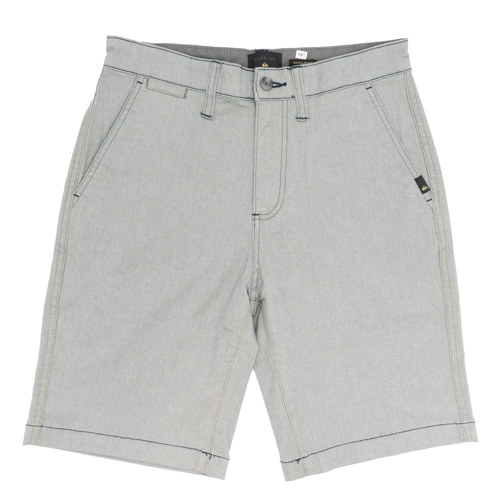 Quiksilver Mens Stretch Cotton Chinos Classic Casual 5-Pocket Summer Shorts in 3 Grey Colours