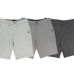 Quiksilver Mens Stretch Cotton Chinos Classic Casual 5-Pocket Summer Shorts in 3 Grey Colours