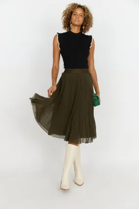 SALE - Hayes Pleated Midi Skirt