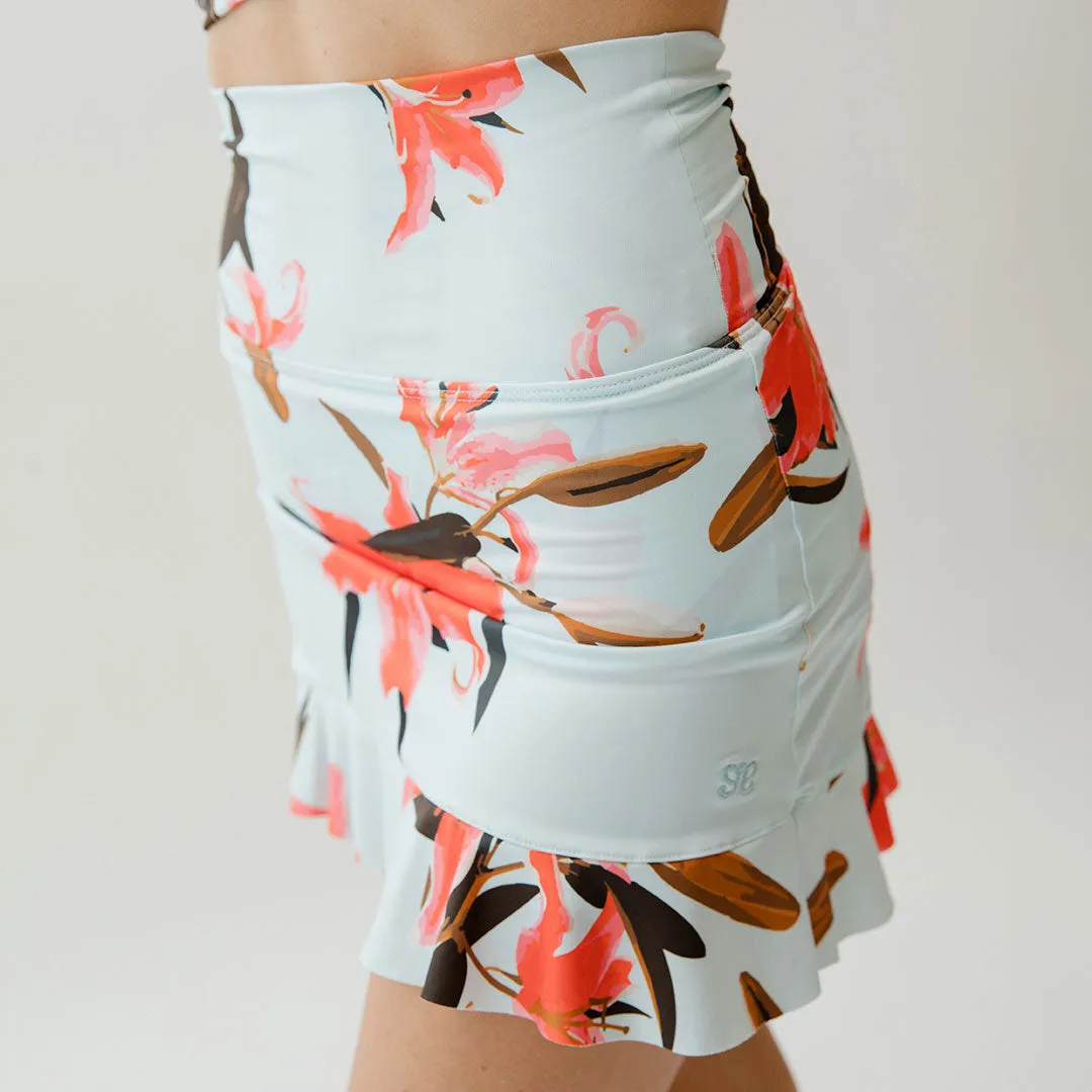 Sea Glass High-Waisted Swim Skirt