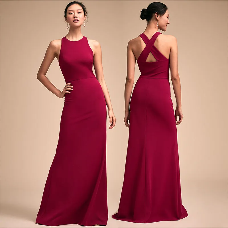 Serene Sexy Solid A Line Evening Gown