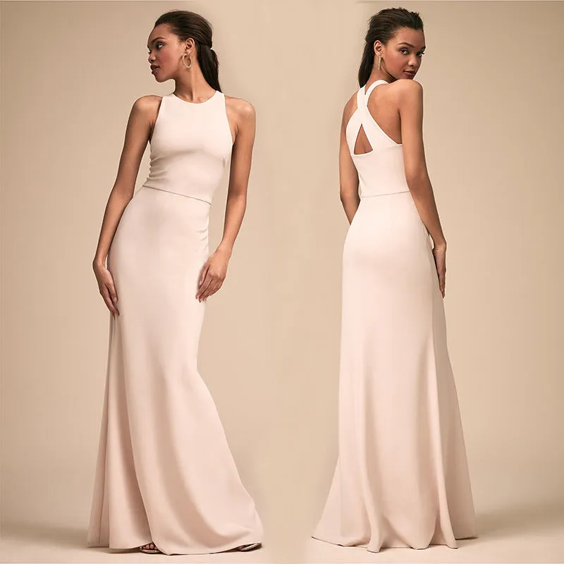 Serene Sexy Solid A Line Evening Gown