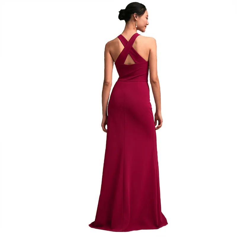 Serene Sexy Solid A Line Evening Gown