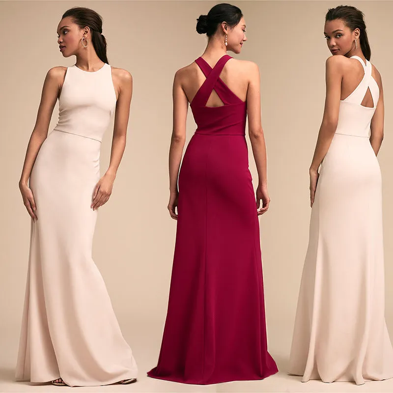 Serene Sexy Solid A Line Evening Gown