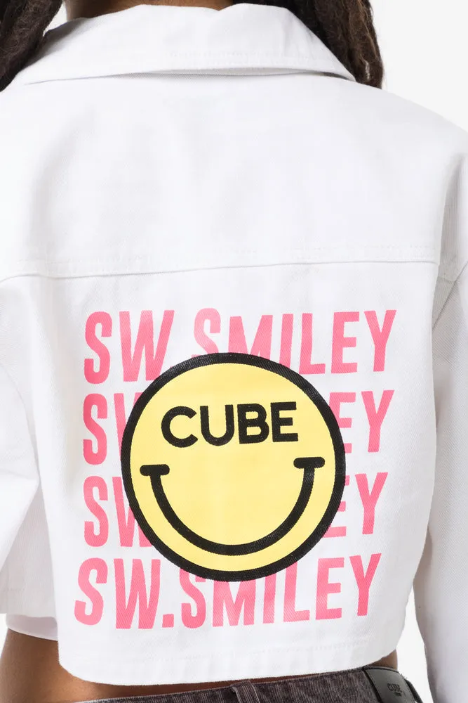 Smiley Denim Jacket Milk