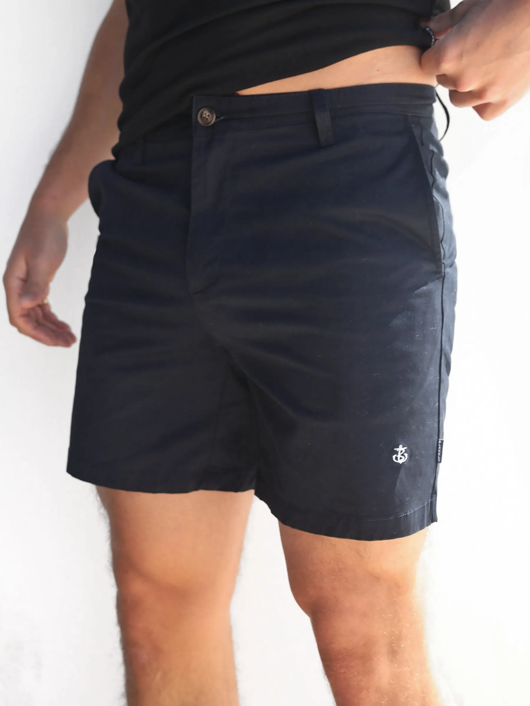 Stretch Chino Shorts - Navy